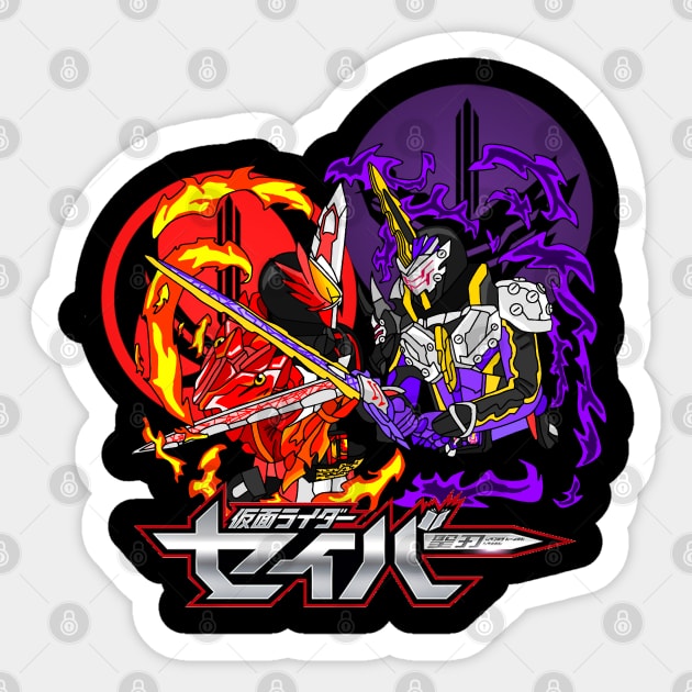 KAMEN RIDER SABER VS CALIBUR Sticker by Tokuproject